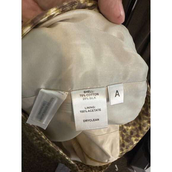 BN #34 NWT Ann Taylor LOFT Yellow Brown Animal Print Pencil Skirt Size 10 - Picture 5 of 6